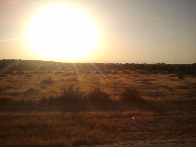die Wüste außerhalb des Kfars
